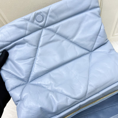 Prada Puffer Bag in Celeste Blue Nappa Lambskin and GHW