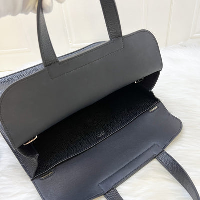 Hermes Halzan 31 in Noir Black Taurillon Clemence and PHW