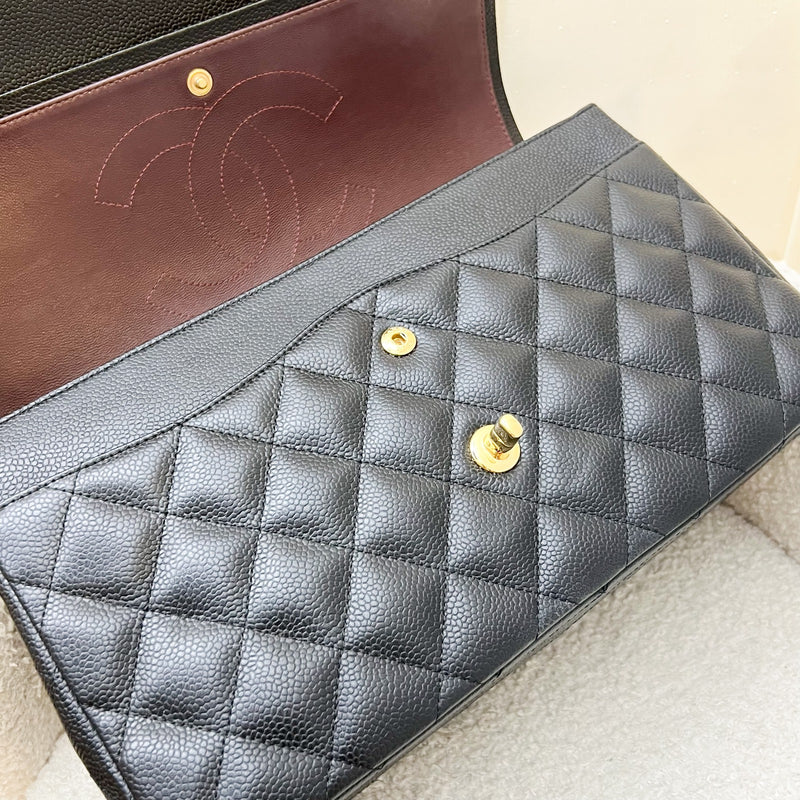 Chanel Jumbo Classic Flap DF in Black Caviar and GHW