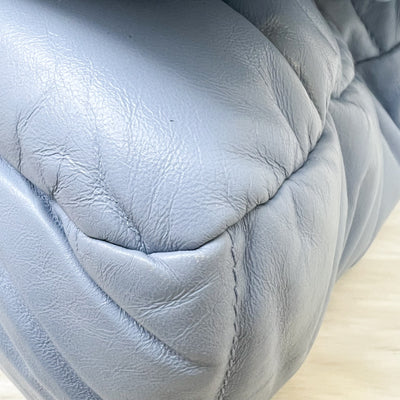 Prada Puffer Bag in Celeste Blue Nappa Lambskin and GHW