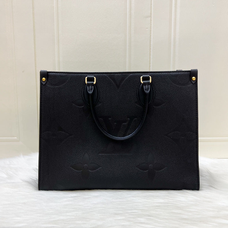LV Onthego MM Tote in Black Empreinte Leather and GHW (Model: M45595)
