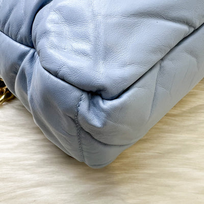 Prada Puffer Bag in Celeste Blue Nappa Lambskin and GHW