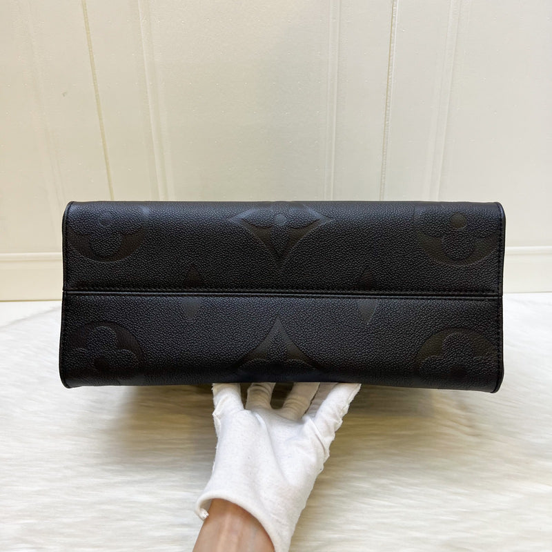 LV Onthego MM Tote in Black Empreinte Leather and GHW (Model: M45595)