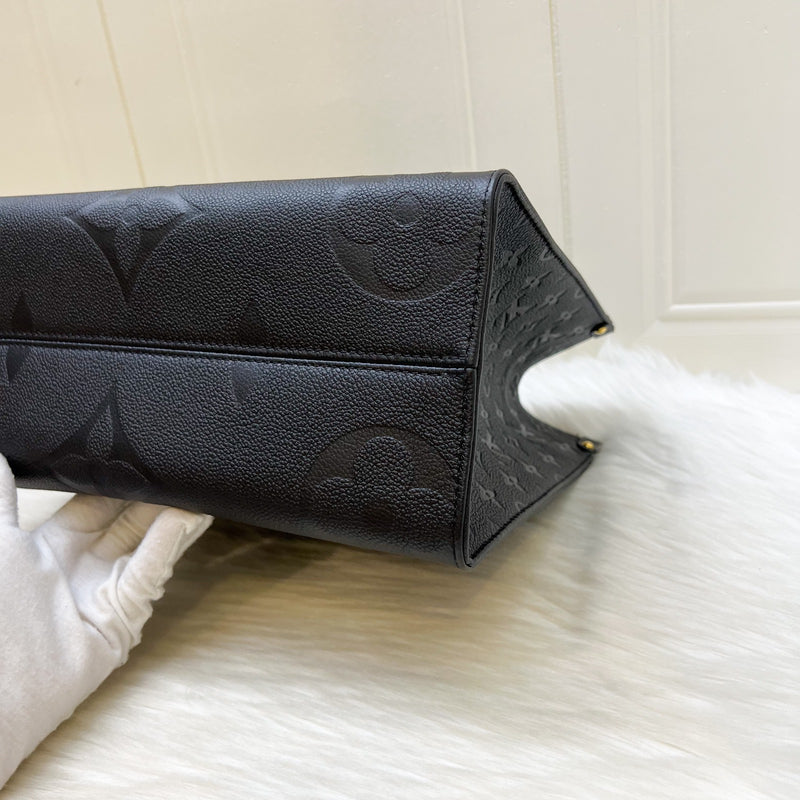 LV Onthego MM Tote in Black Empreinte Leather and GHW (Model: M45595)