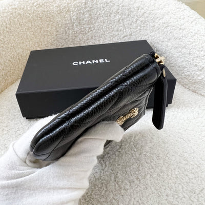 Chanel Seasonal Mini O-Case in Black Caviar LGHW