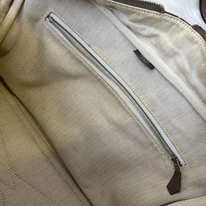 Hermes Victoria II 35 Shoulder Bag in Etoupe Clemence Leather and PHW