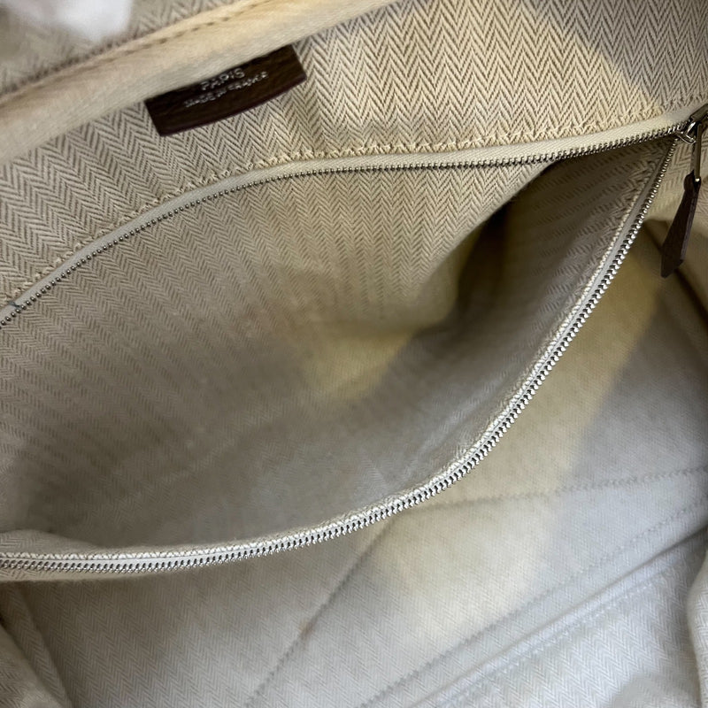 Hermes Victoria II 35 Shoulder Bag in Etoupe Clemence Leather and PHW