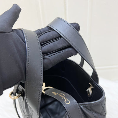 Dior Small Toujours Vertical Tote in Black Macrocannage Calfskin and GHW (Model: M2835OSNW, Colour: M900)