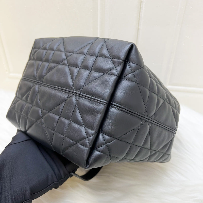 Dior Small Toujours Vertical Tote in Black Macrocannage Calfskin and GHW (Model: M2835OSNW, Colour: M900)