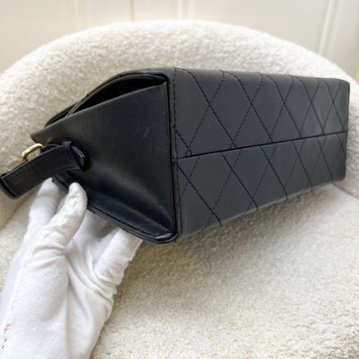 Chanel Vintage 2.55 Reissue Trapezoid in Black Lambskin and GHW