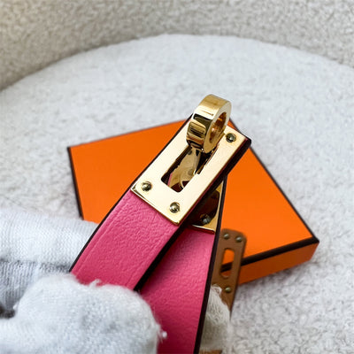 Hermes Mini Kelly Double Tour Bracelet in Rose Azalee Swift Leather