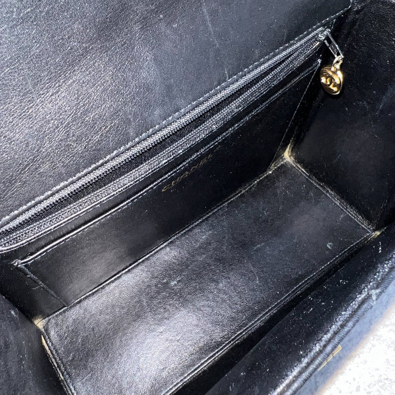 Chanel Vintage 2.55 Reissue Trapezoid in Black Lambskin and GHW