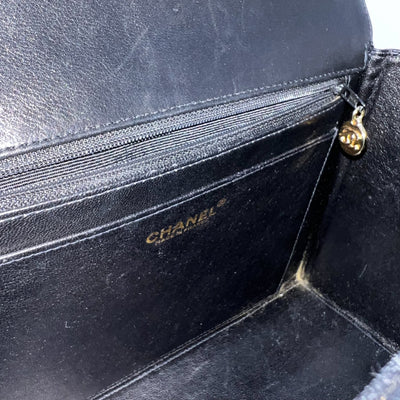 Chanel Vintage 2.55 Reissue Trapezoid in Black Lambskin and GHW