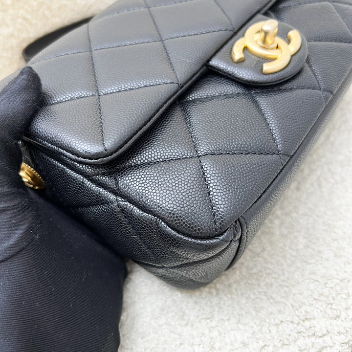 Chanel 22A “Twist Your Buttons” Small / Mini Flap in Black Caviar