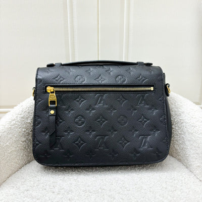 LV Pochette Metis in Black Monogram Empreinte Leather and GHW