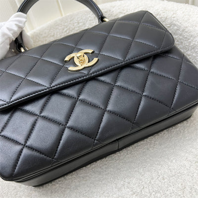 Chanel Top Handle Small Trendy CC Flap in Black Lambskin and LGHW