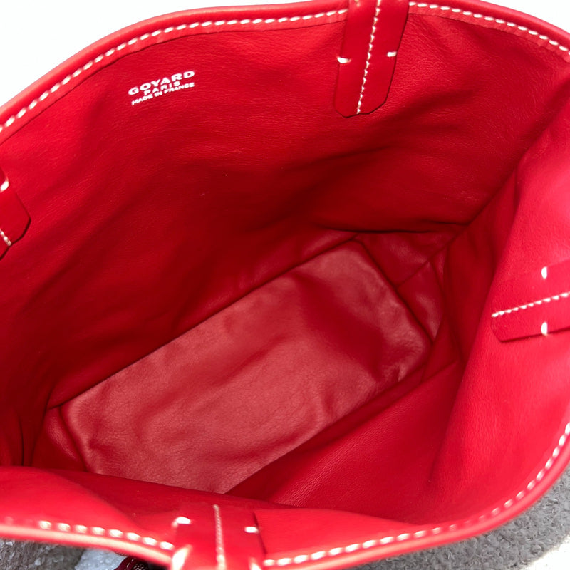 Goyard Mini Anjou in Rouge Goyardine Canvas with Rouge Trim