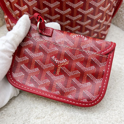 Goyard Mini Anjou in Rouge Goyardine Canvas with Rouge Trim