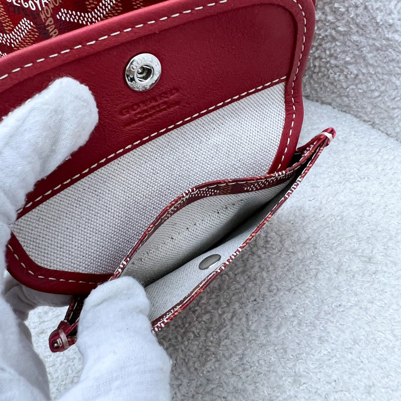 Goyard Mini Anjou in Rouge Goyardine Canvas with Rouge Trim