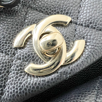 Chanel 23K Triple Pocket Duma Backpack in Black Caviar and LGHW (Model: AS4399)