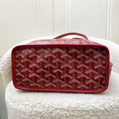 Goyard Mini Anjou in Rouge Goyardine Canvas with Rouge Trim