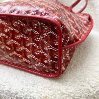 Goyard Mini Anjou in Rouge Goyardine Canvas with Rouge Trim