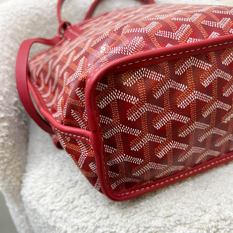 Goyard Mini Anjou in Rouge Goyardine Canvas with Rouge Trim