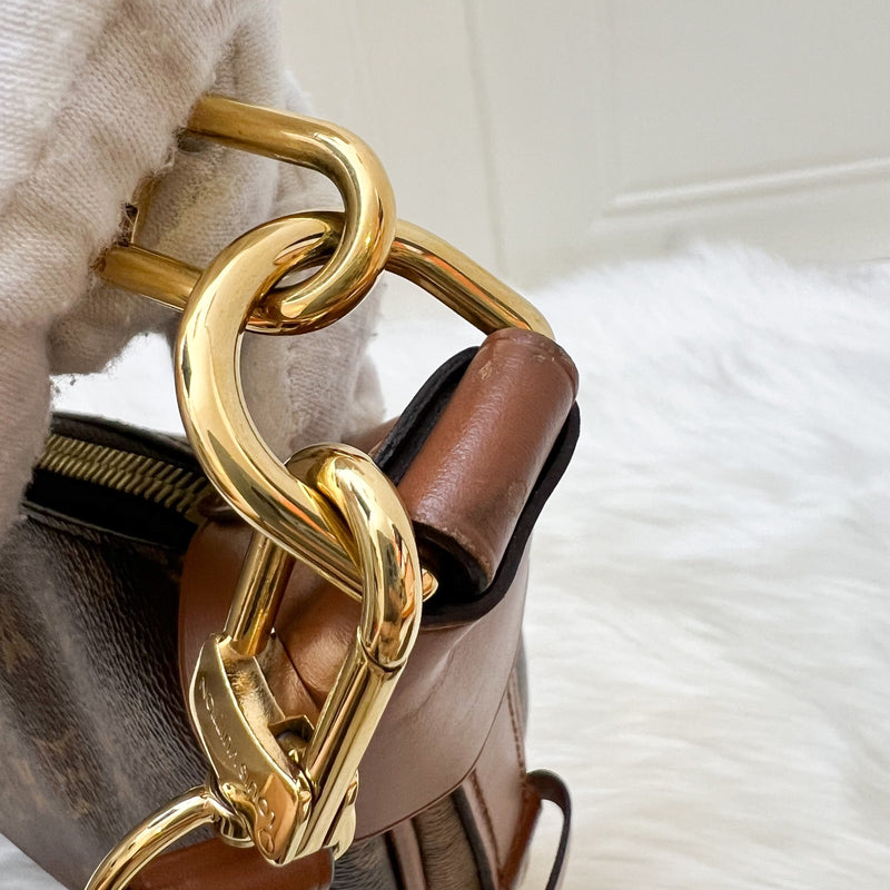 LV Loop Hobo Bag in Monogram Canvas, Brown Calfskin Trim and GHW (Model: M46311)