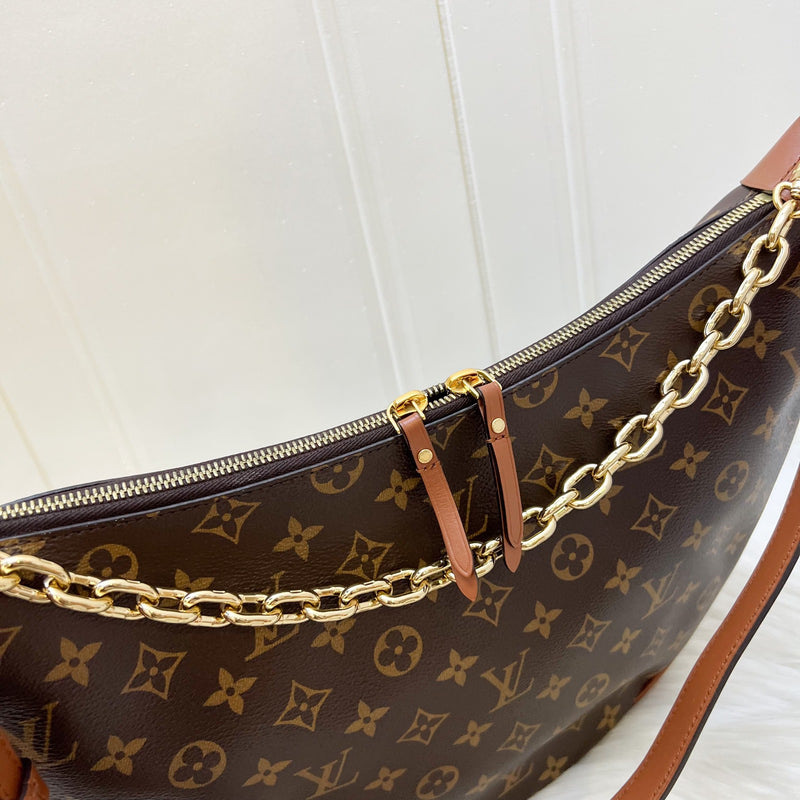 LV Loop Hobo Bag in Monogram Canvas, Brown Calfskin Trim and GHW (Model: M46311)
