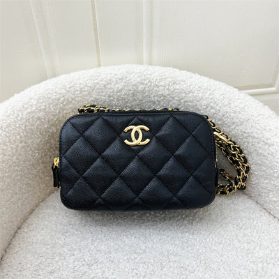 Chanel 23C Mini Camera Bag in Black Caviar and AGHW