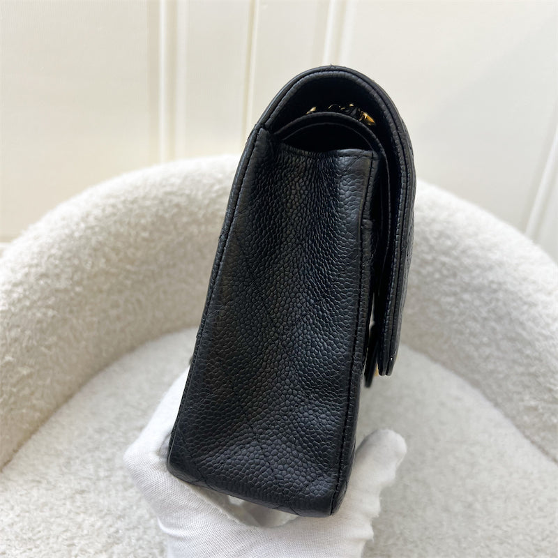 Chanel Medium Classic Flap CF in Black Caviar and GHW