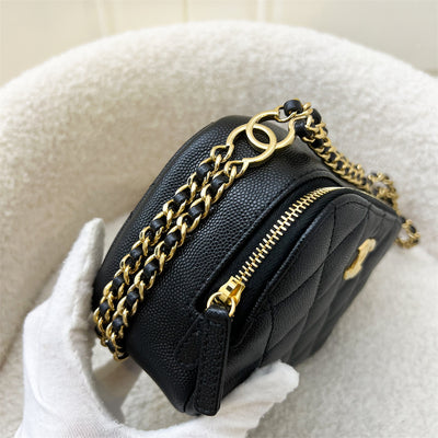 Chanel 23C Mini Camera Bag in Black Caviar and AGHW