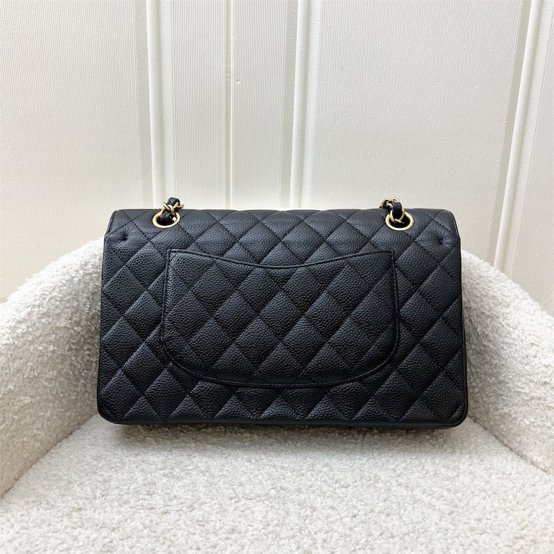 Chanel Medium Classic Flap CF in Black Caviar and GHW