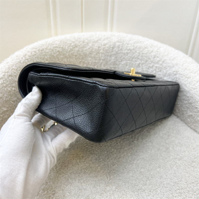 Chanel Medium Classic Flap CF in Black Caviar and GHW