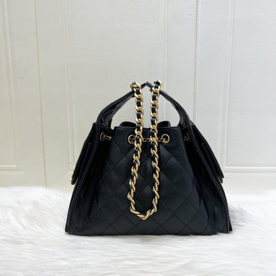 [Brand New - July 2025] Chanel 25 Small Hobo Bag in Black Caviar and AGHW (Model: AS5293)