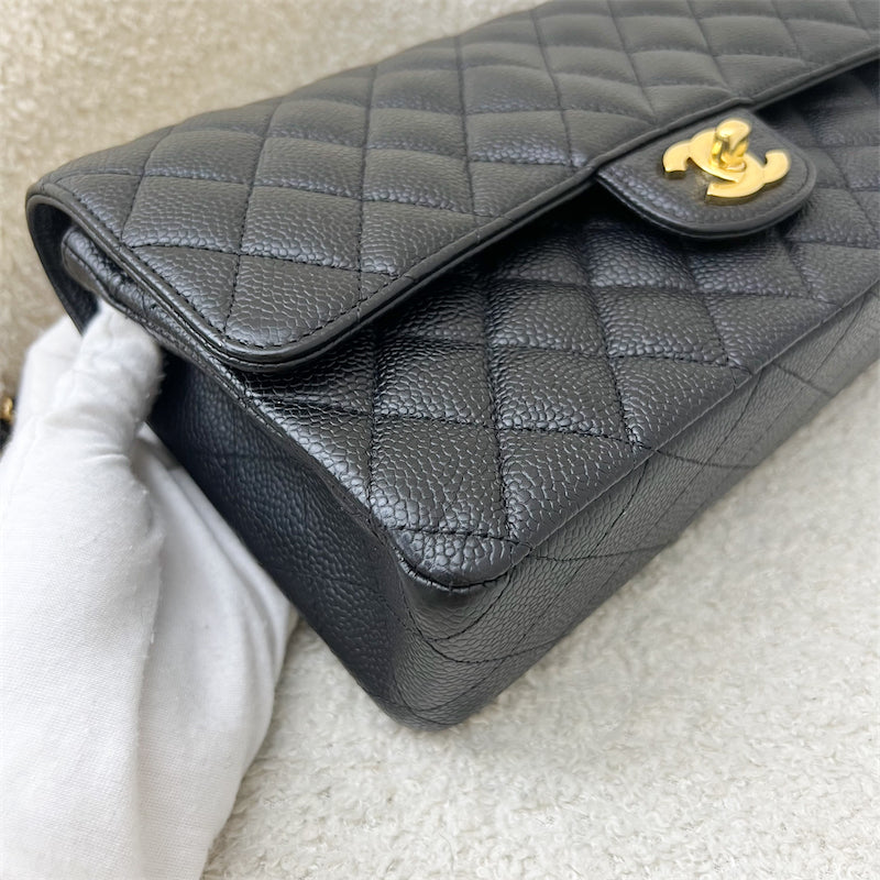 Chanel Medium Classic Flap CF in Black Caviar and GHW