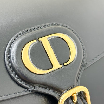 Dior Medium Bobby Flap Bag in Black Calfskin and GHW