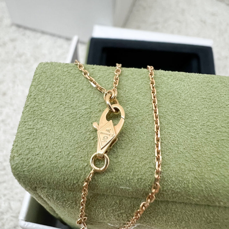 Van Cleef & Arpels VCA Sweet Alhambra 1 Motif Pendant in Hammered 18K Rose Gold (Ref: VCAR08DF00)