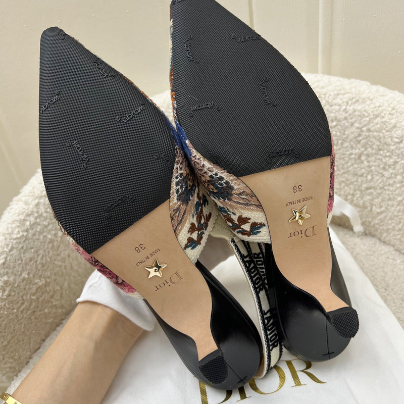 Dior Embroidered Slingback Heels Sz38