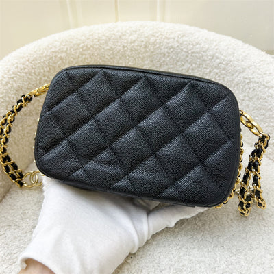 Chanel 23C Mini Camera Bag in Black Caviar and AGHW