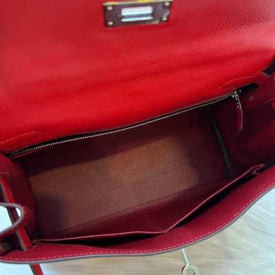Hermes Kelly 28 in Rouge De Coeur Evercolor, Rouge Piment Interior and PHW