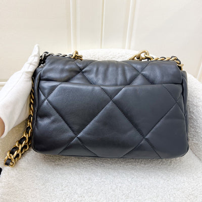 Chanel 19 Small Flap in Black Lambskin and 3-tone HW (Model: AS1160)