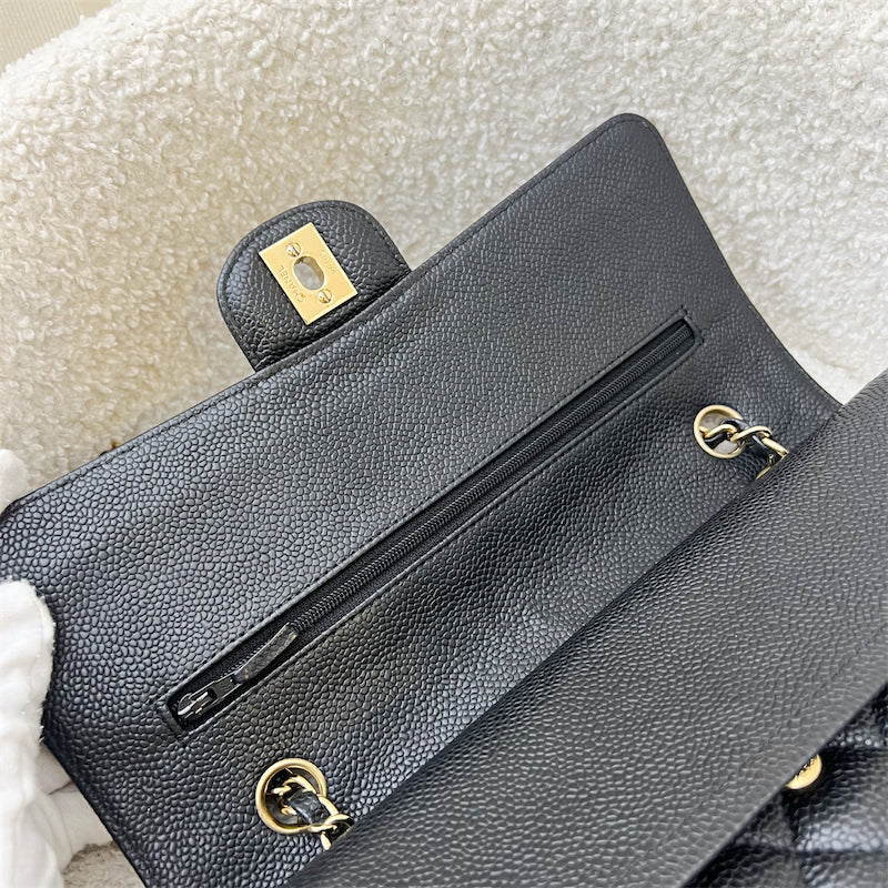 Chanel Medium Classic Flap CF in Black Caviar and GHW