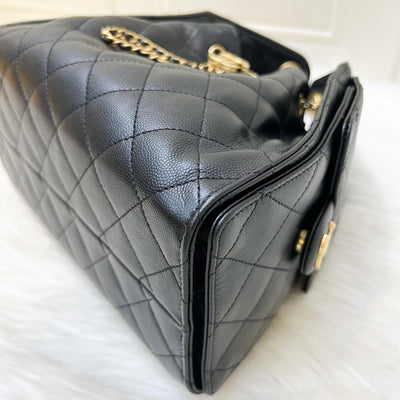 [Brand New - July 2025] Chanel 25 Small Hobo Bag in Black Caviar and AGHW (Model: AS5293)