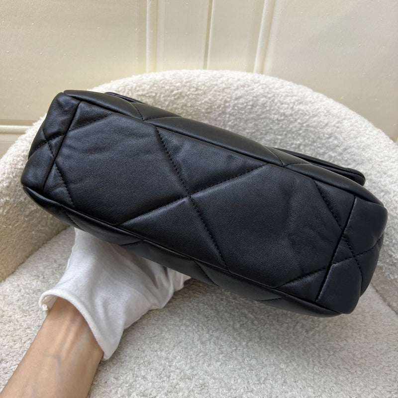 Chanel 19 Small Flap in Black Lambskin and 3-tone HW (Model: AS1160)