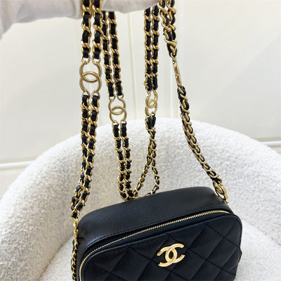 Chanel 23C Mini Camera Bag in Black Caviar and AGHW