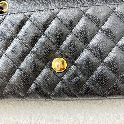 Chanel East West Flap Bag in Black Caviar and GHW