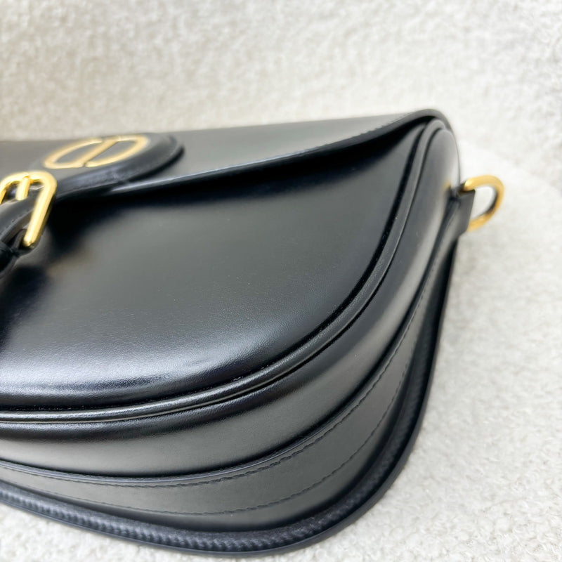 Dior Medium Bobby Flap Bag in Black Calfskin and GHW