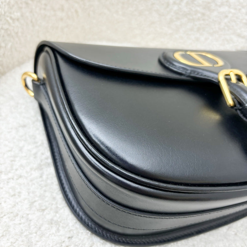 Dior Medium Bobby Flap Bag in Black Calfskin and GHW