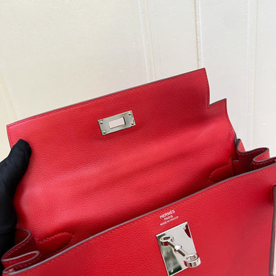 Hermes Kelly 28 in Rouge De Coeur Evercolor, Rouge Piment Interior and PHW